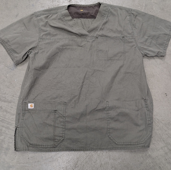 Carhartt Men's Gray Scrub Top, Medium - Picture 2 of 8